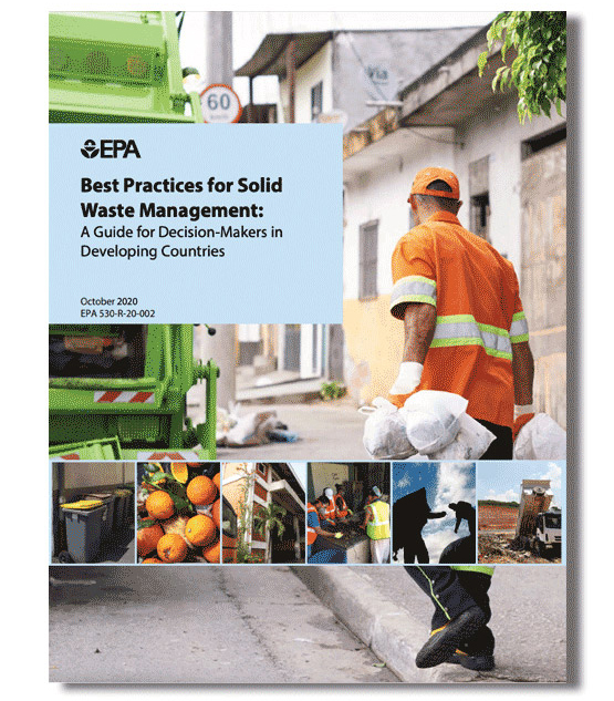 Cover of the October 2020 publication entitled Best Practices for Solid Waste Management: A Guide for Decision-Makers in Developing Countries, which Abt developed for EPA.